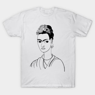 Freda Kahlo self portrait with barb wire necklace T-Shirt